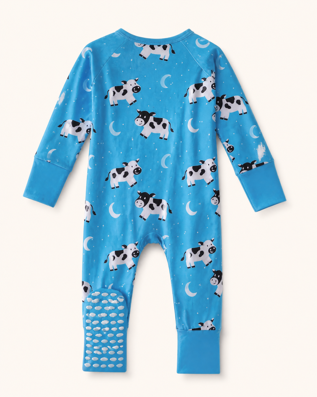 Over the Moon Zipper Bamboo Onesie