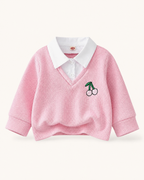 Baby  Cherry Embroidered Knit Top & Jeans Set