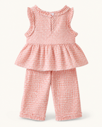 Baby Gingham Ruffle Sleeveless Top & Pants Set