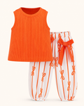 Baby  Sleeveless Top and Bow Pants Set