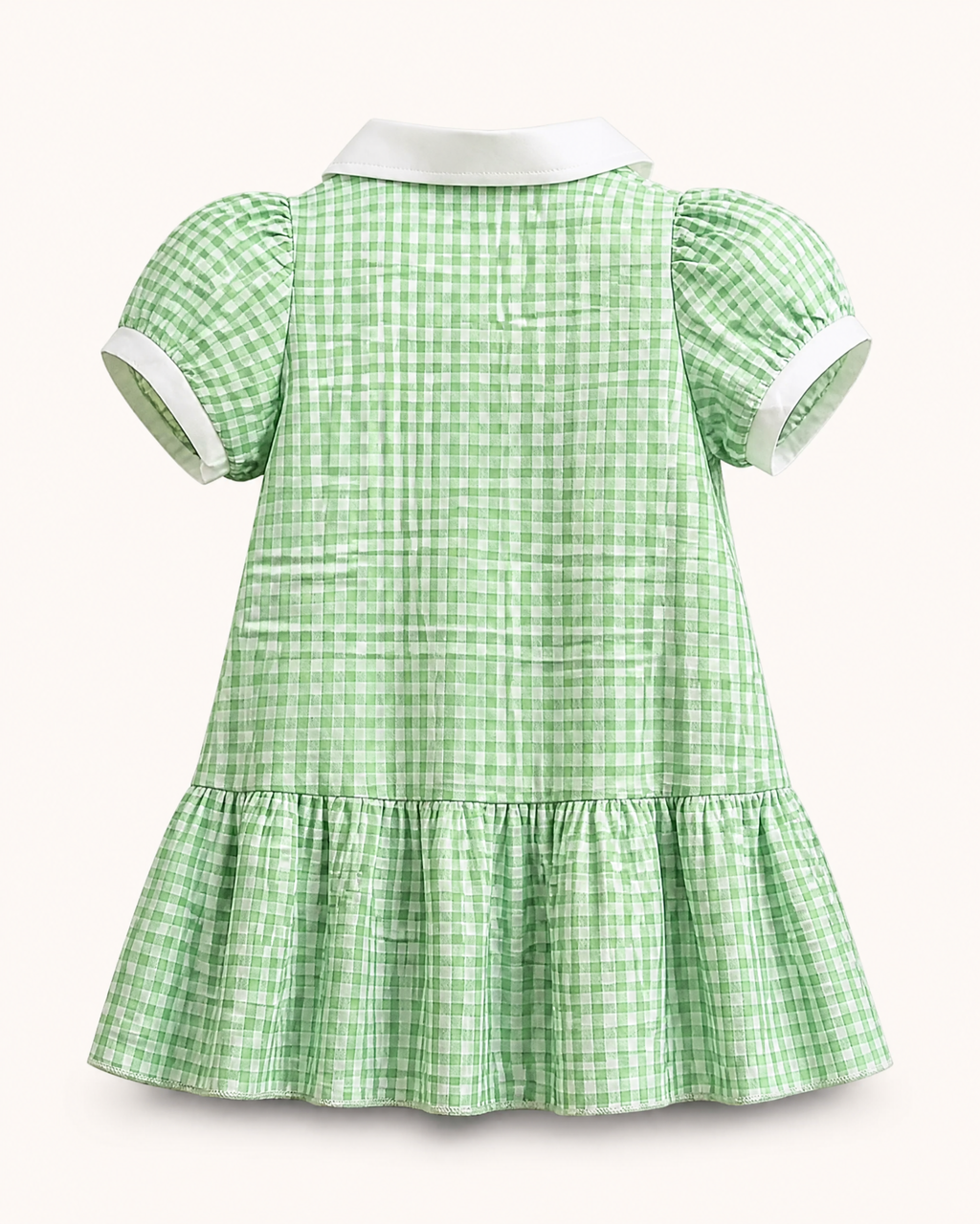 Baby Gingham Ruffle Hem Polo Dress