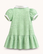Baby Gingham Ruffle Hem Polo Dress