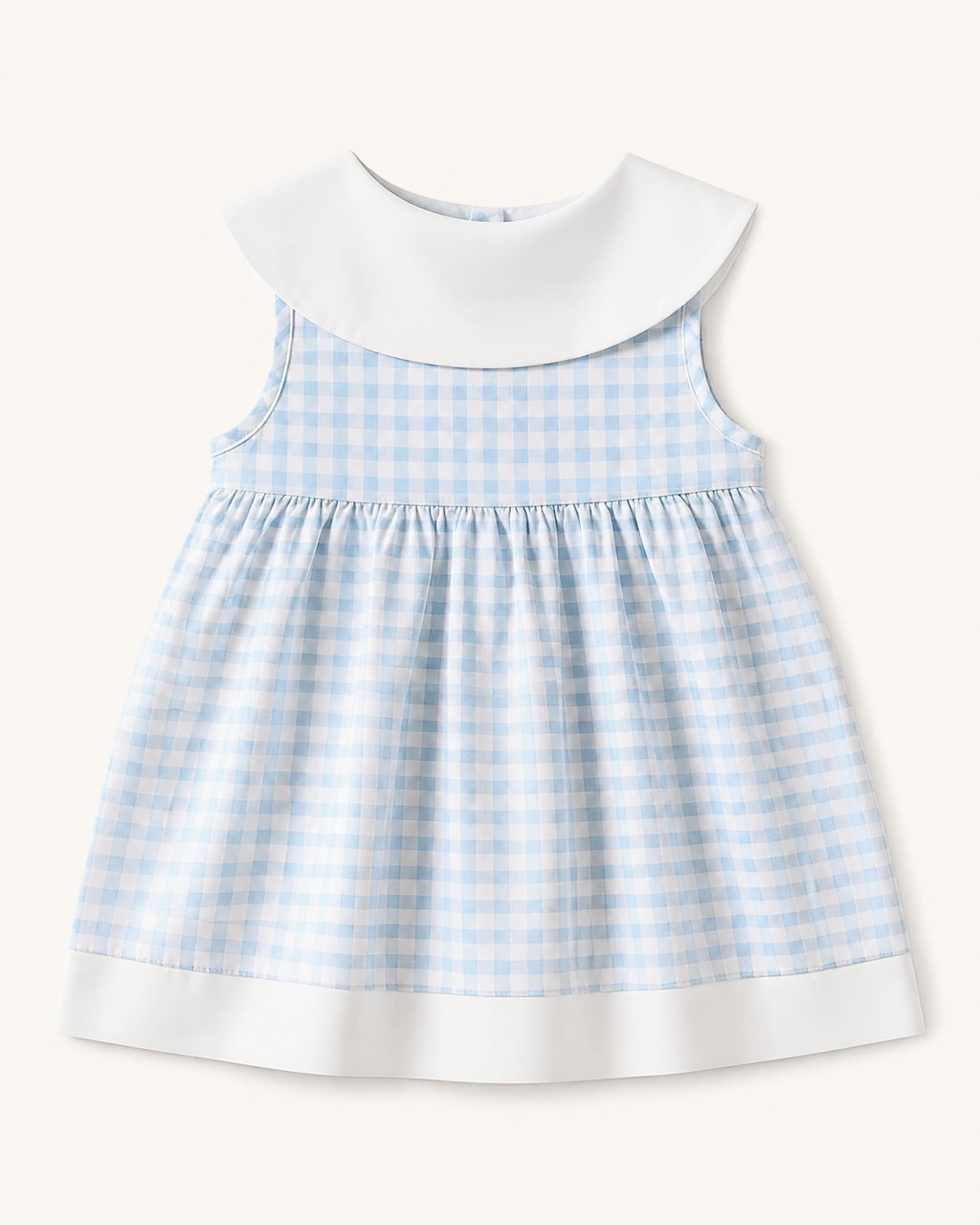 Baby  Fruit Embroidered Gingham Sleeveless Dress