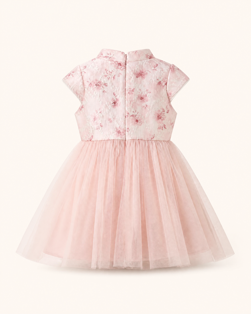 Baby Floral Cap Sleeve Tulle Dress