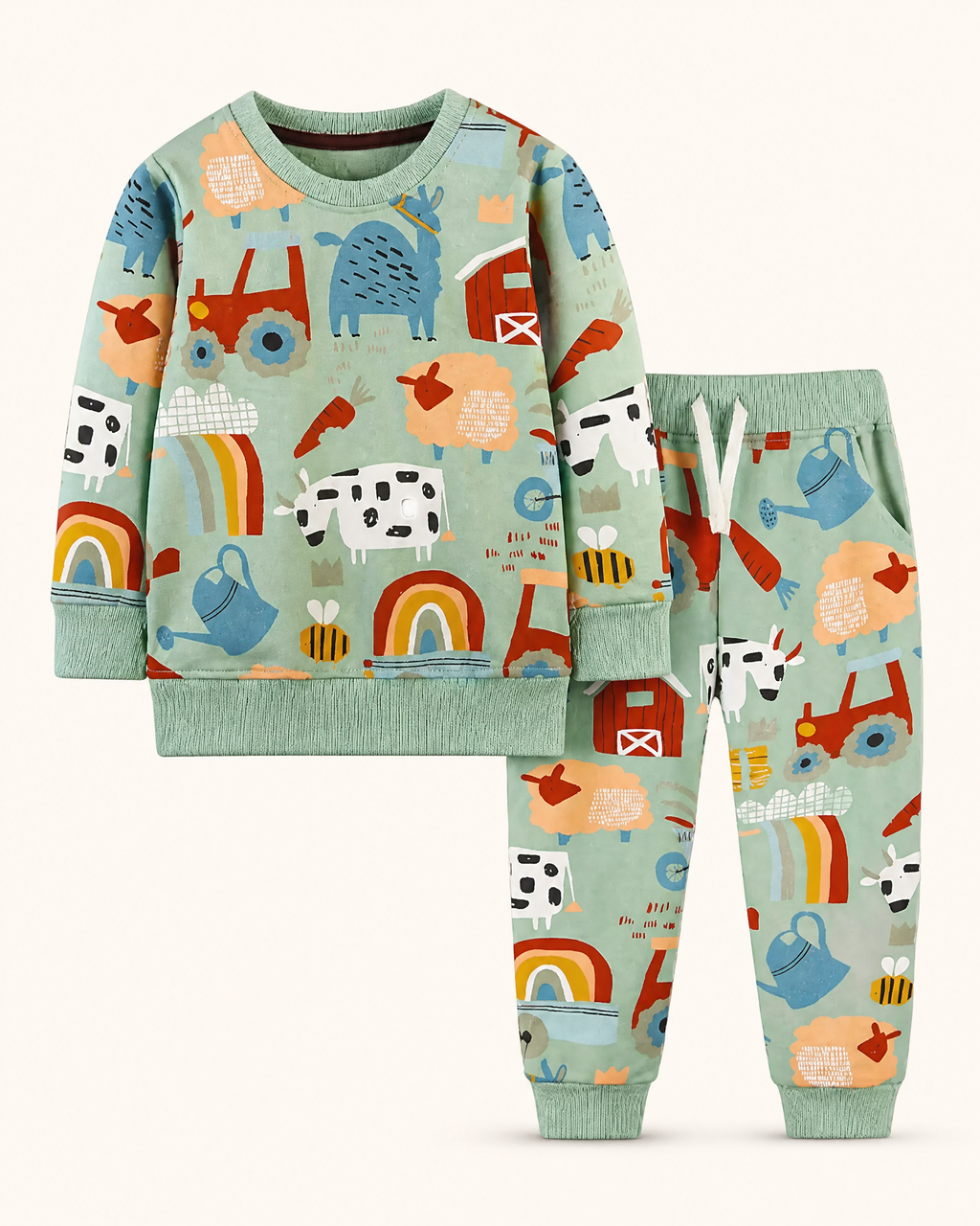 Baby Farm Animal Kids Sweatshirt and Jogger Set