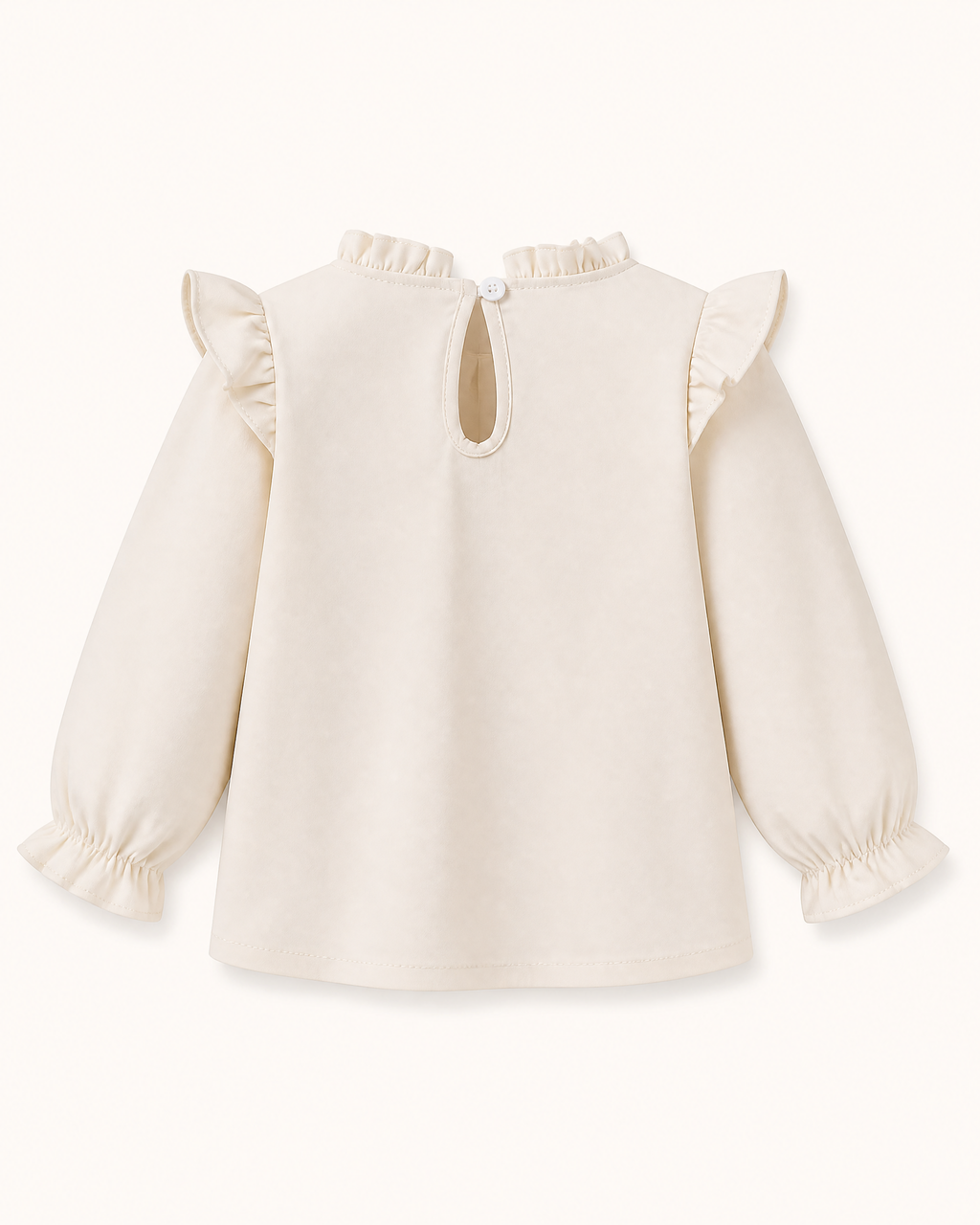 Baby Heart Ruffle Top & Corduroy Bow Skirt Set