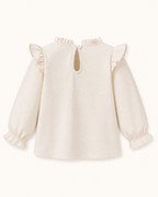 Baby Heart Ruffle Top & Corduroy Bow Skirt Set