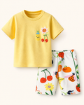 Baby Cartoon Fruit Cotton T-Shirt & Shorts Set