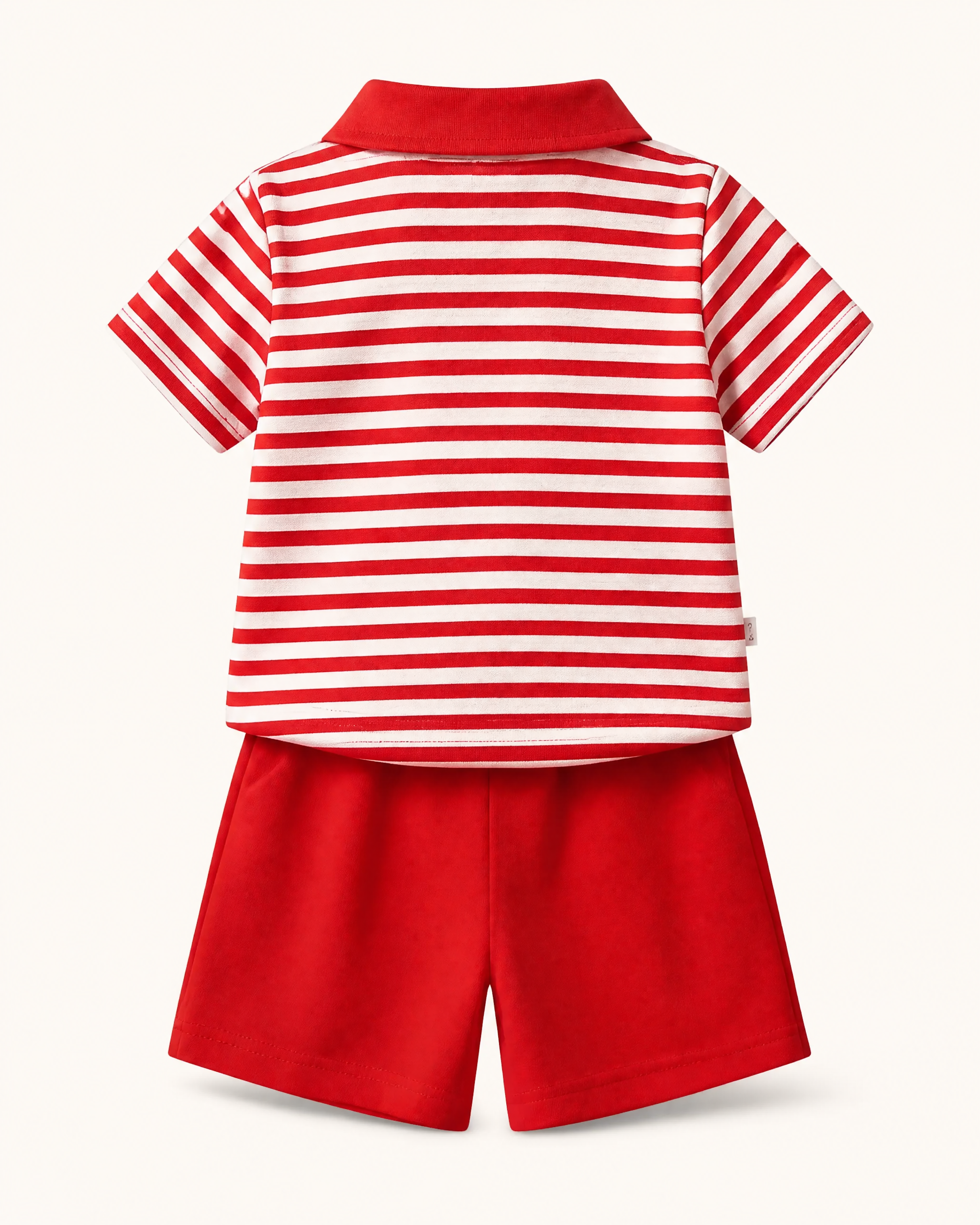 Baby  Patriotic Striped Polo and Shorts Set