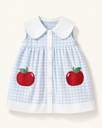 Baby  Fruit Embroidered Gingham Sleeveless Dress