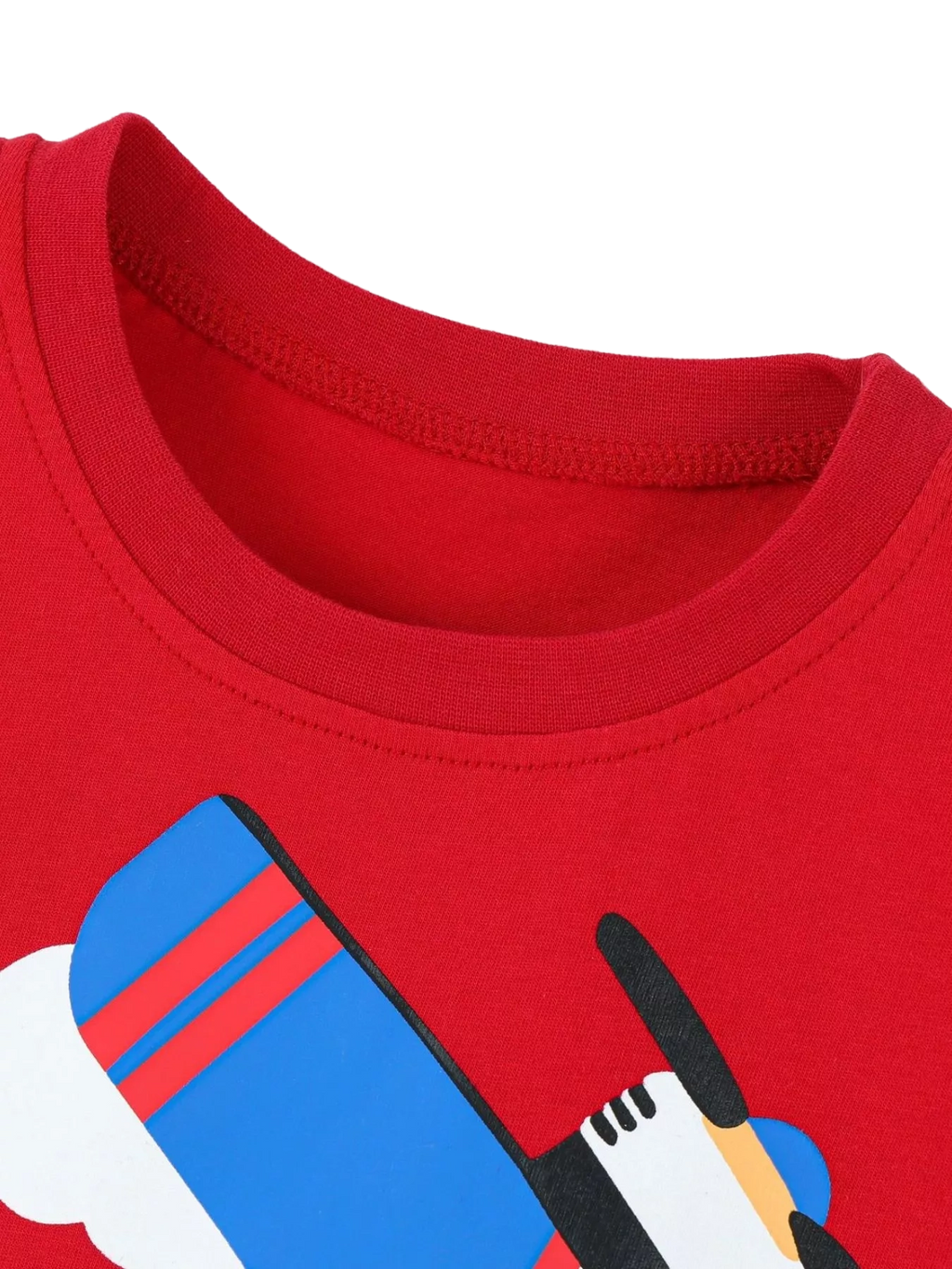 Airplane Round Neck T-Shirt and Shorts Set