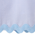 Baby Blue Seersucker Stripe Scalloped Dress