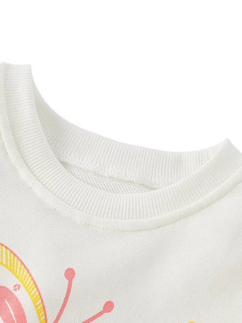 Butterfly Sunshine Graphic Crew Neck Sweatshirt