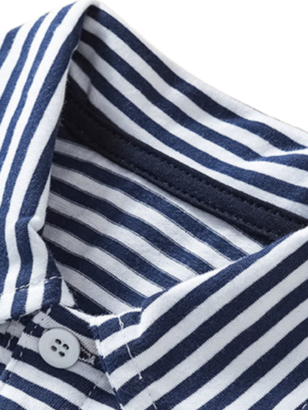 Striped Polo Shirt & Printed Shorts Set