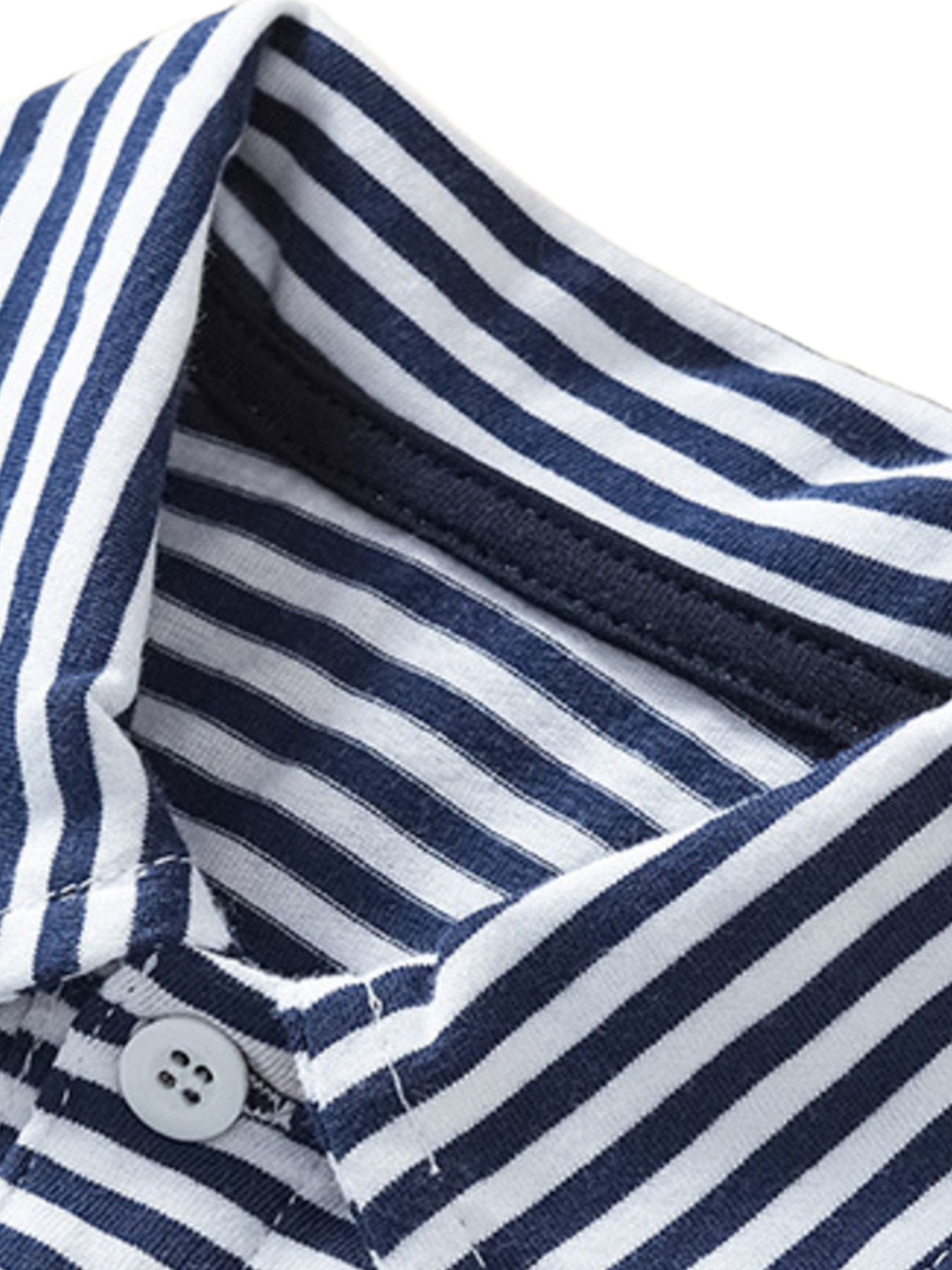 Striped Polo Shirt & Printed Shorts Set