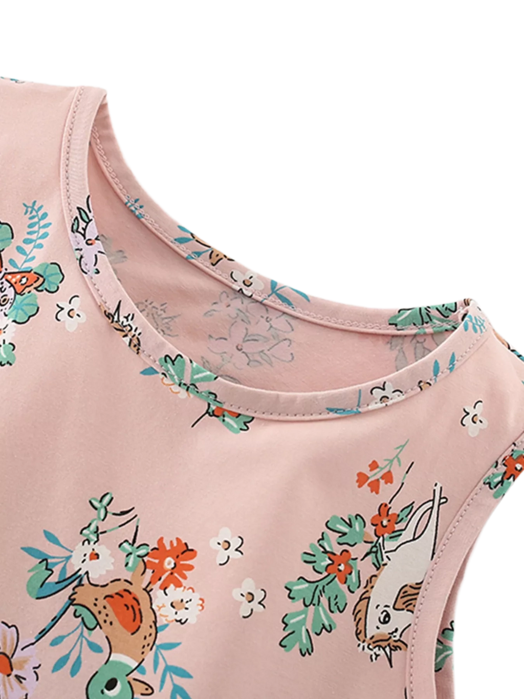 Sleeveless Floral Animal Print Casual Dress