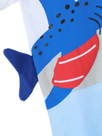 Kids Blue Shark Graphic 3D Tail Cotton T-Shirt