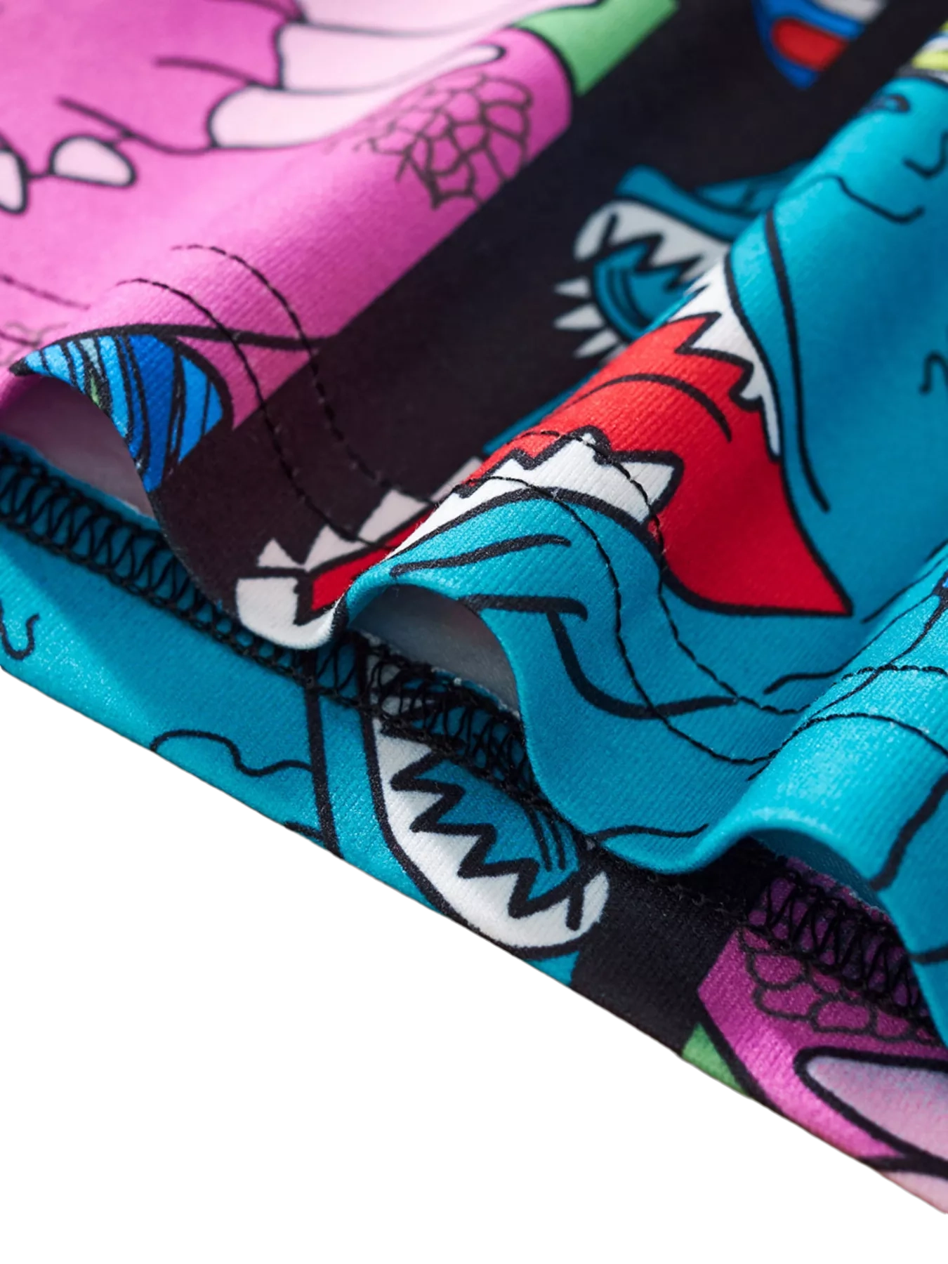 Dinosaur Print Round Neck T-Shirt