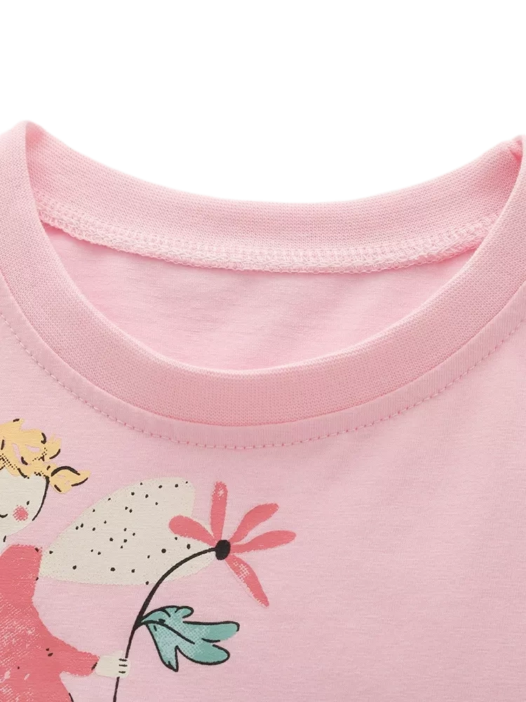 Cute Cartoon Graphic Short Sleeve Dress