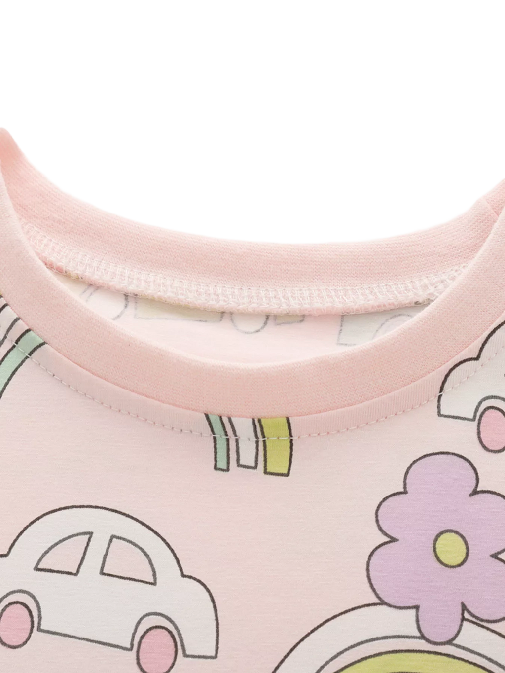 Cute Cartoon Car Print Casual Dress