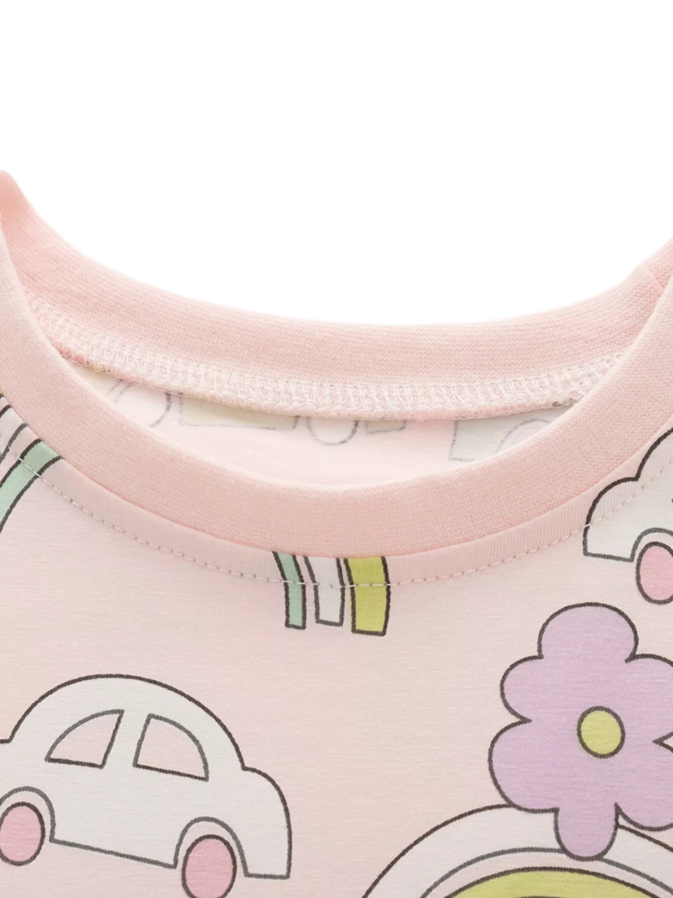 Cute Cartoon Car Print Casual Dress