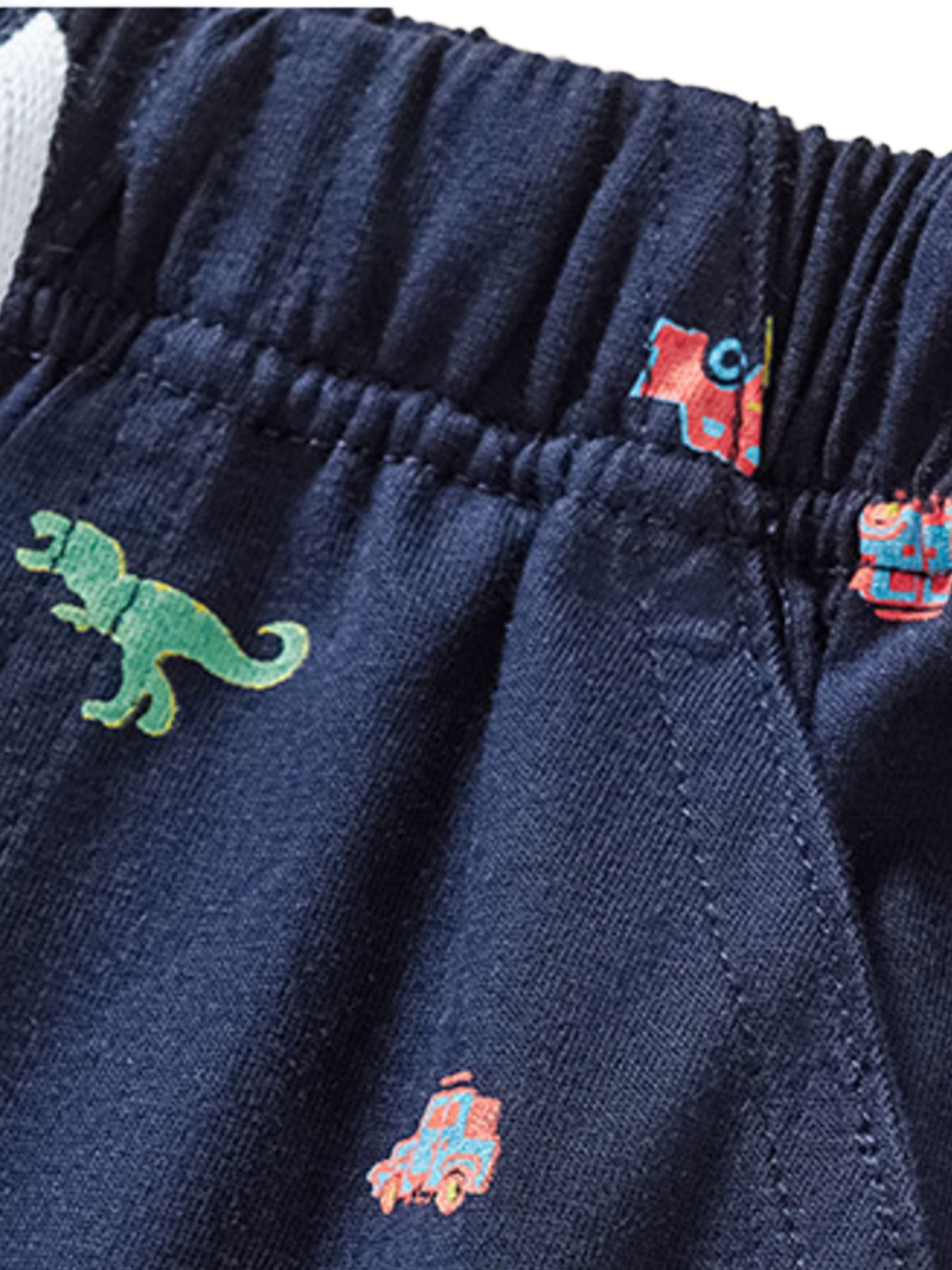 Striped Polo Shirt & Printed Shorts Set