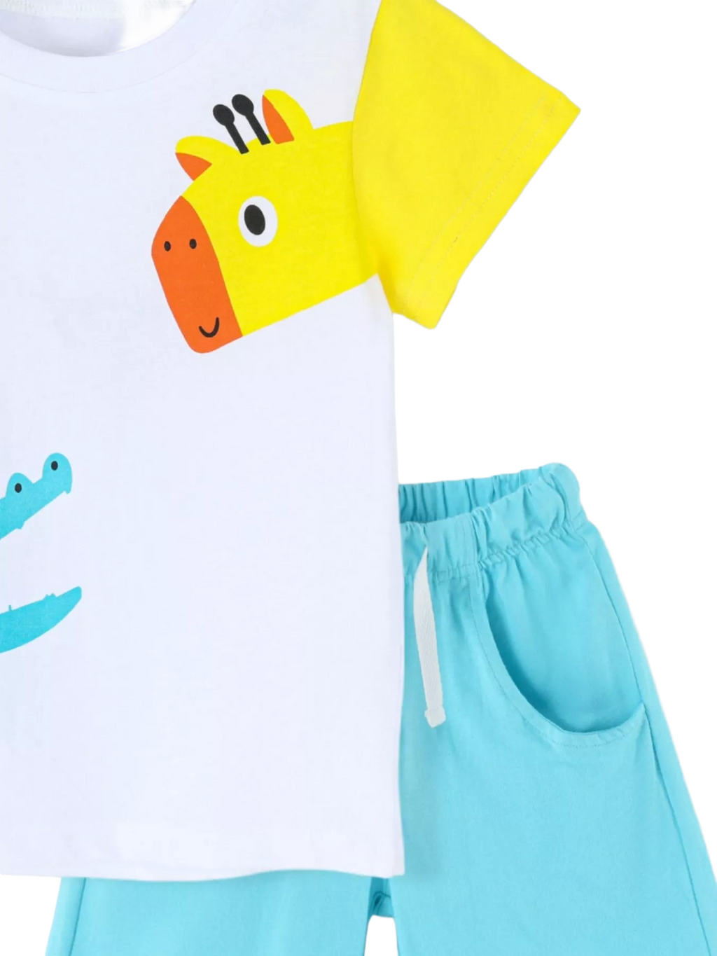 Animal Print T-shirt and Shorts Set