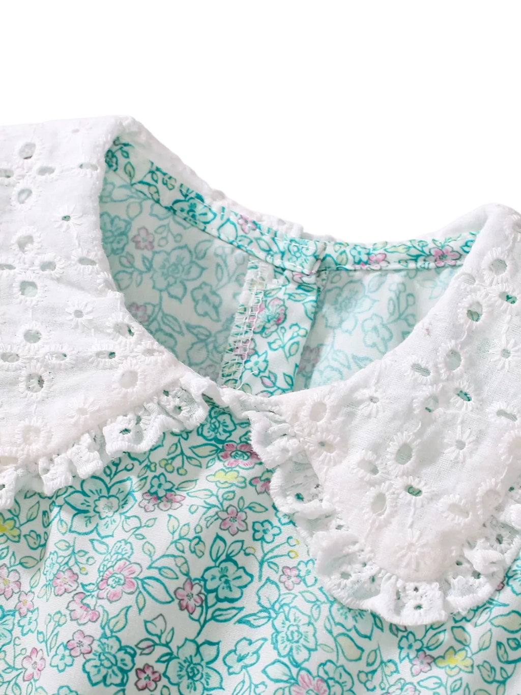 Floral Print Bunny Peter Pan Collar Dress