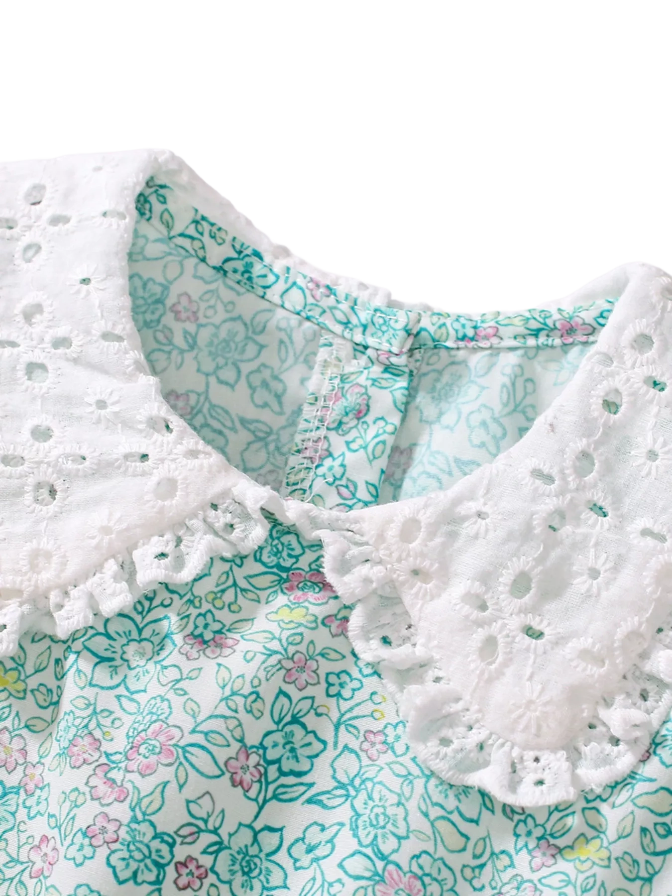 Floral Print Bunny Peter Pan Collar Dress