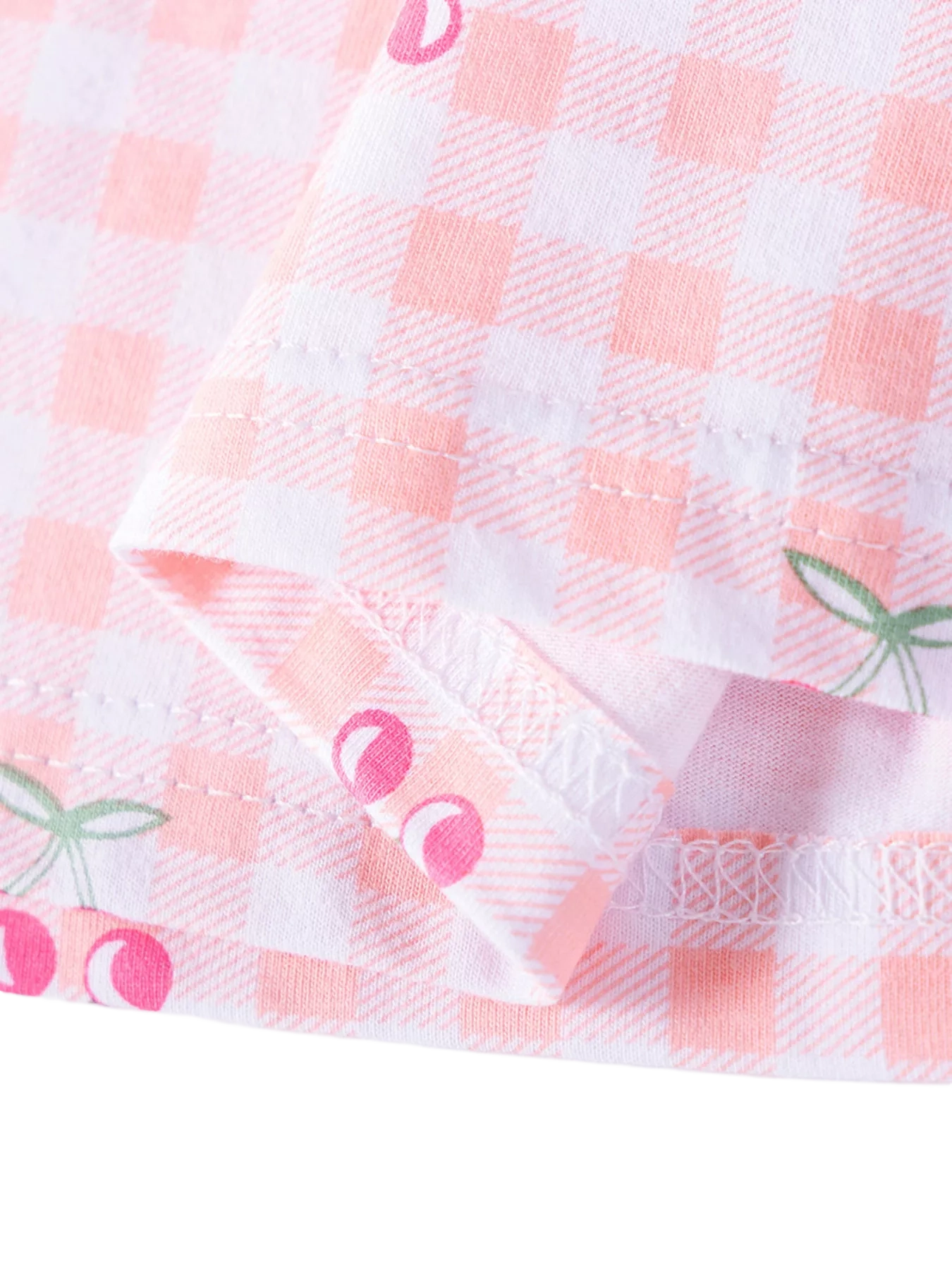 Cherry Gingham Ruffle Sleeve Dress
