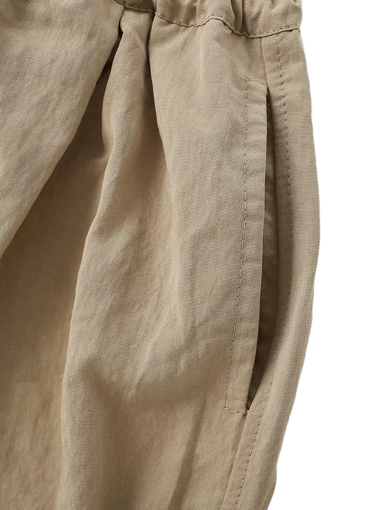 Casual Elastic Waist Capris