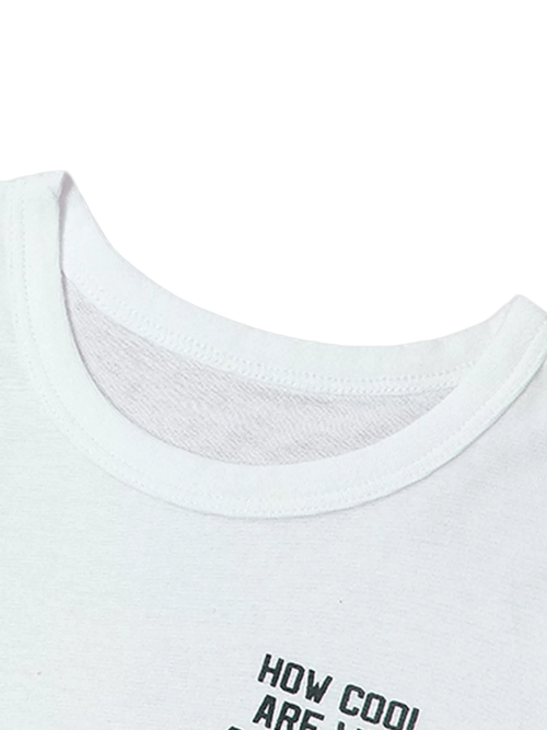 Cartoon Animal Graphic Round Neck T-Shirt