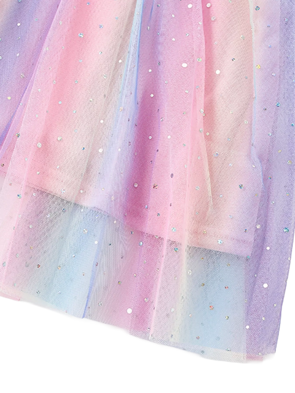 Unicorn Print Rainbow Tulle Dress