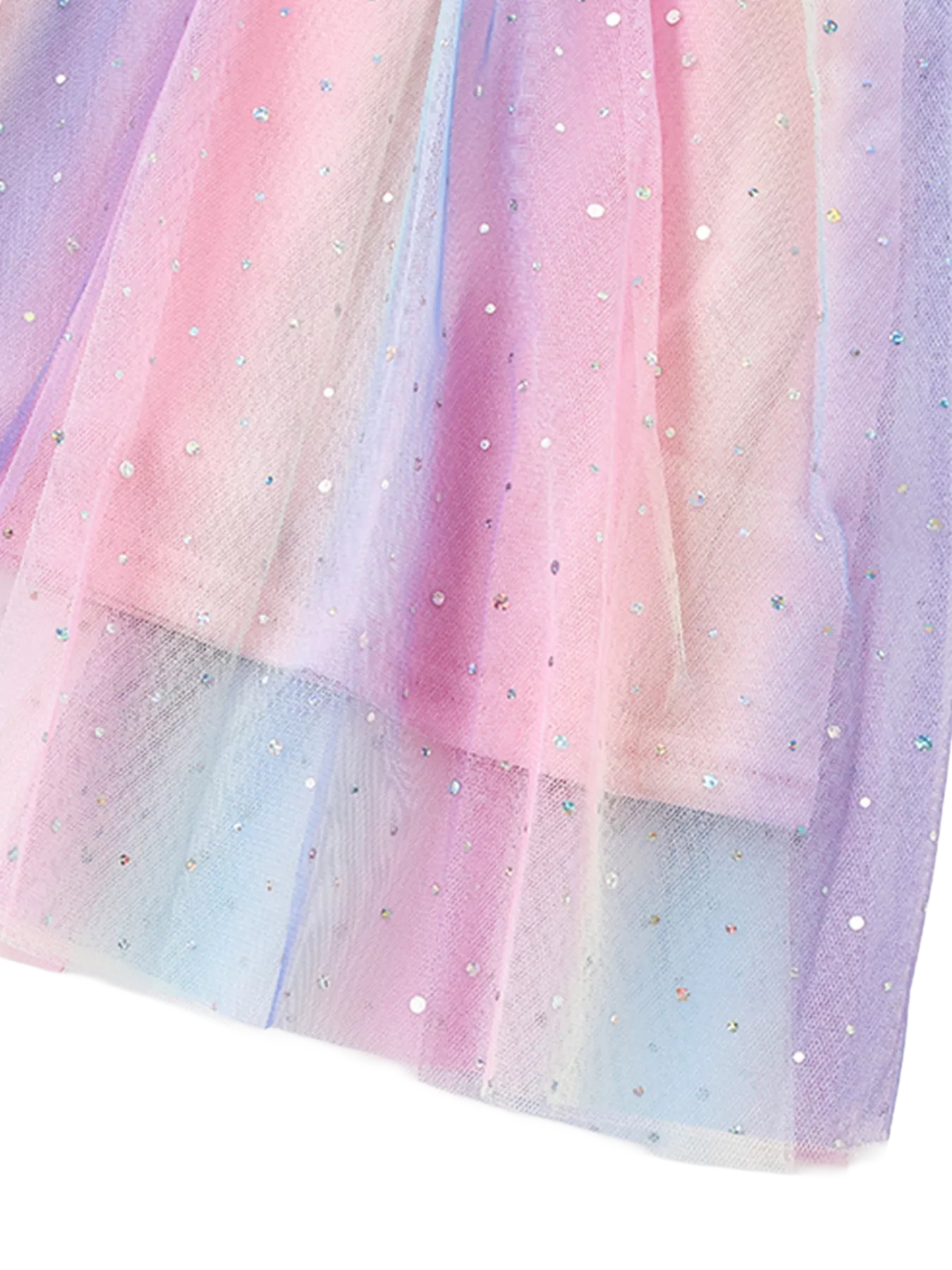 Unicorn Print Rainbow Tulle Dress