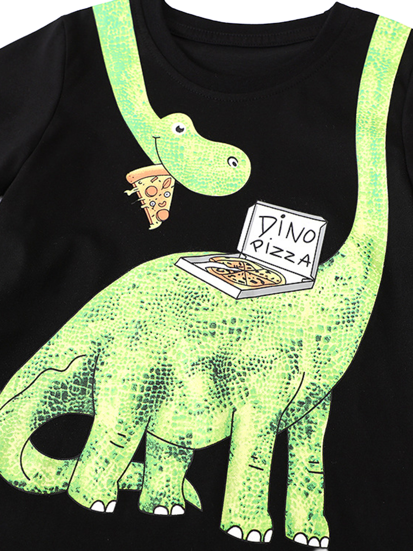 Dinosaur Round Neck Tee and Shorts Set