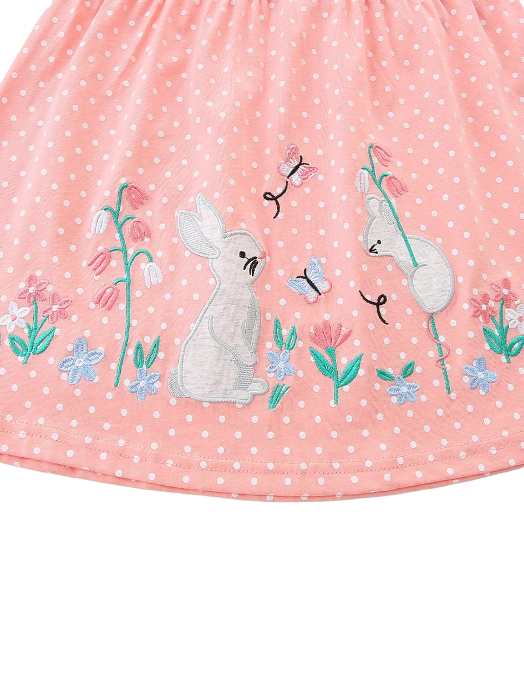 Polka Dot Bunny Long Sleeve Dress
