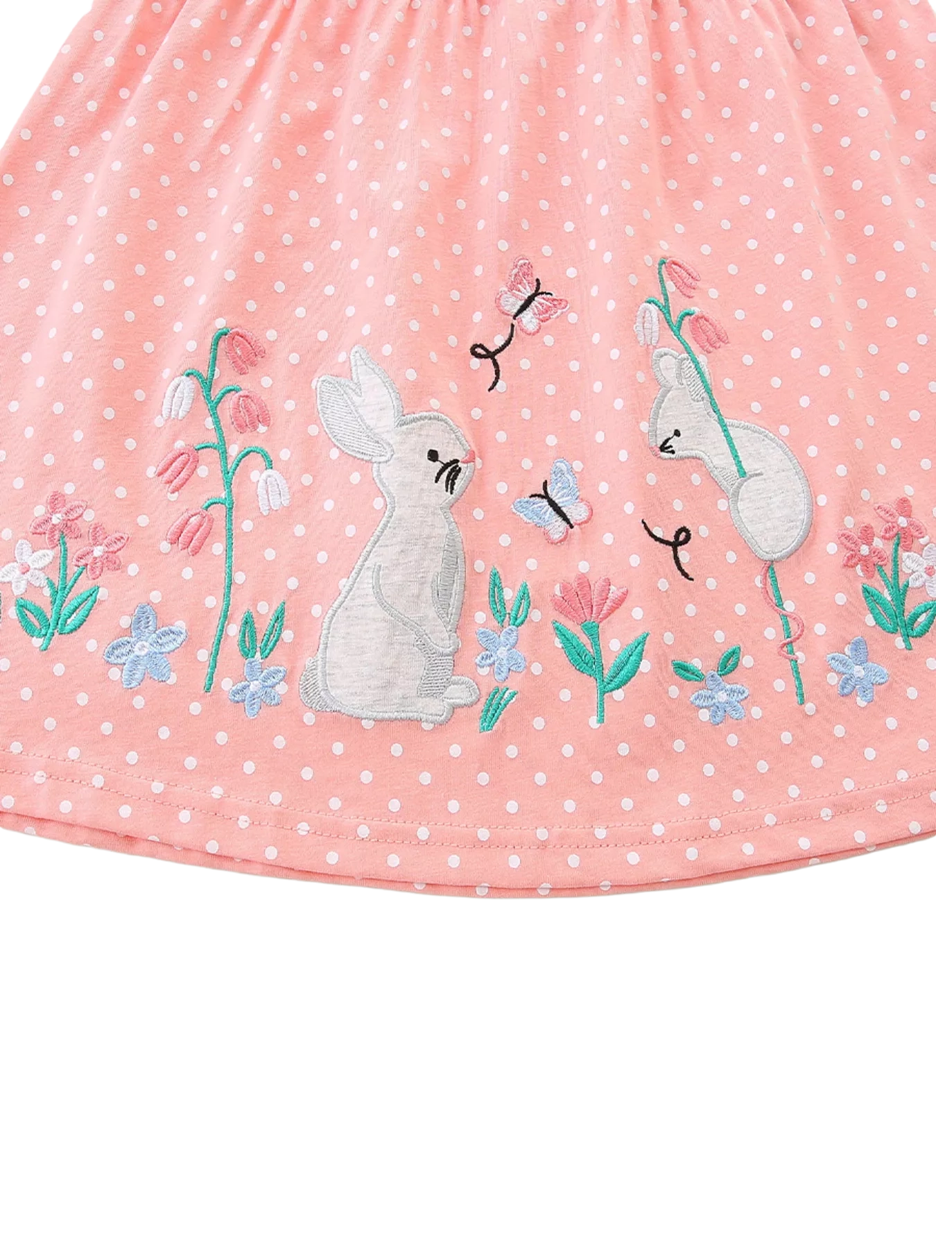 Polka Dot Bunny Long Sleeve Dress