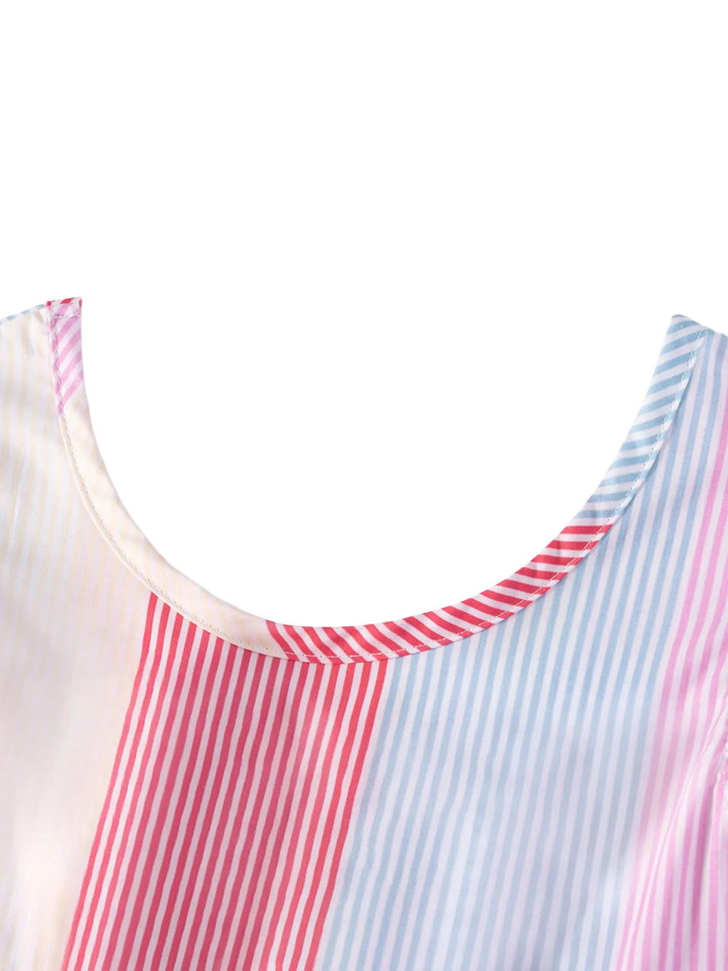 Striped Ruffle Sleeve Casual Dress
