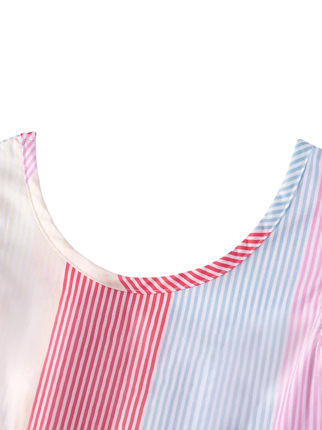 Striped Ruffle Sleeve Casual Dress