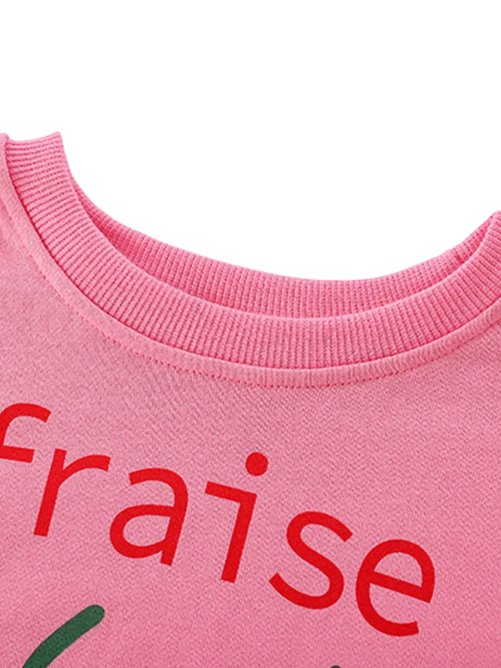Kids Strawberry Graphic Crew Neck Sweatshirt