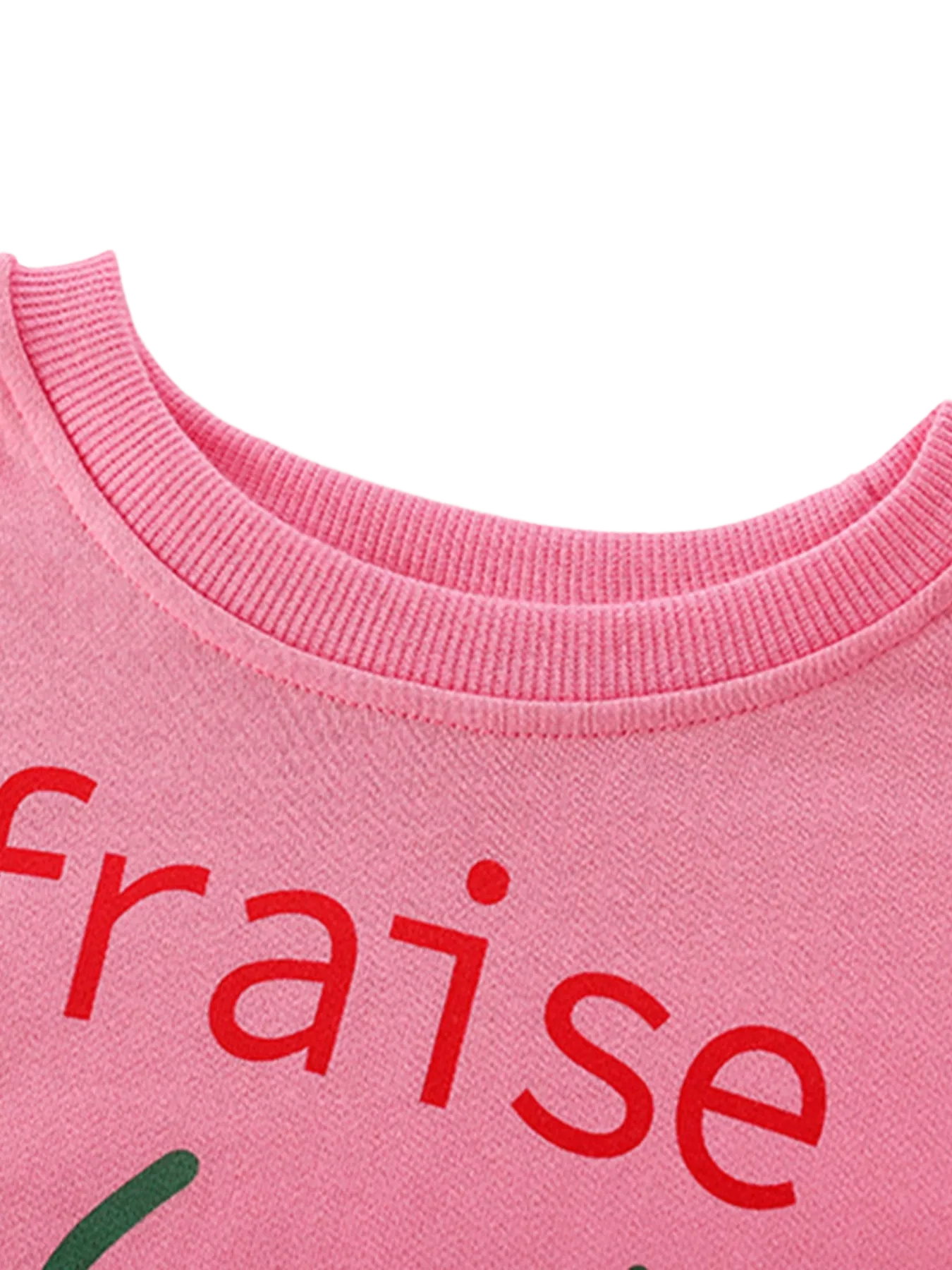 Kids Strawberry Graphic Crew Neck Sweatshirt
