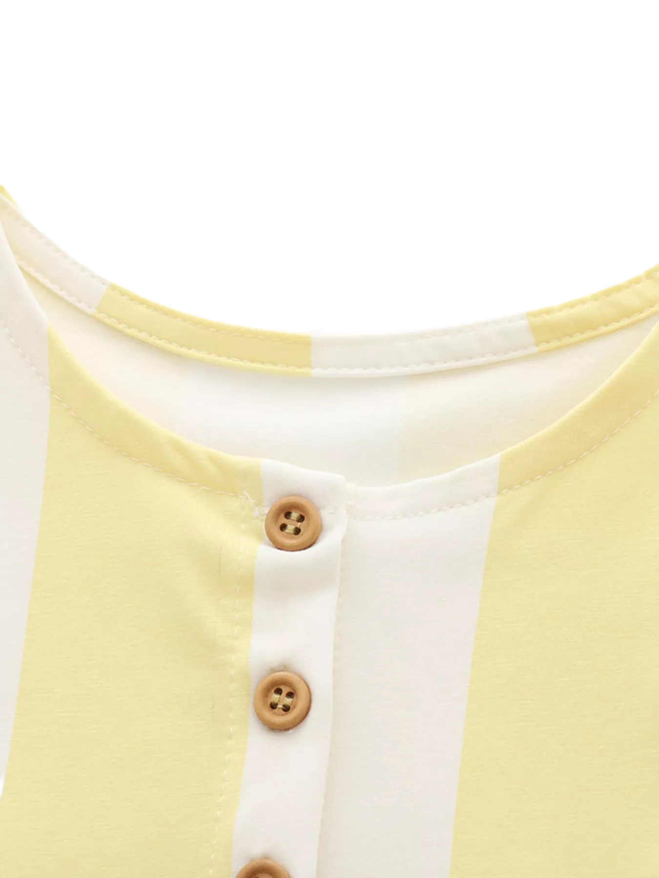 Striped Summer Dress with Floral Pockets