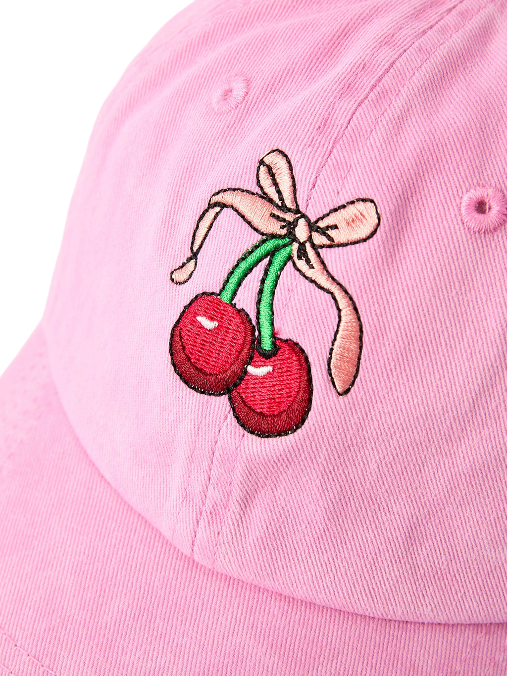 Cherry Embroidered Kids’ Baseball Cap