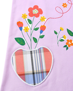 Kids Lavender Floral Butterfly A-Line Dress