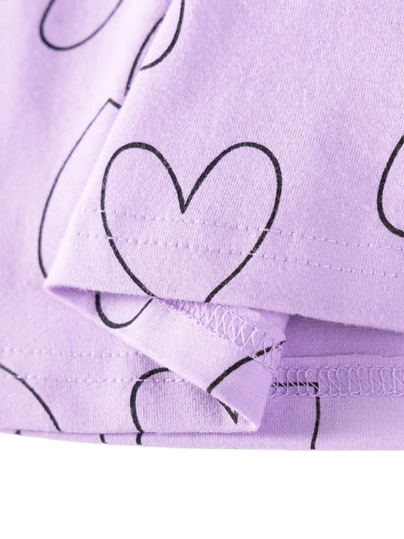 Heart Print Ruffle Sleeve Casual Dress