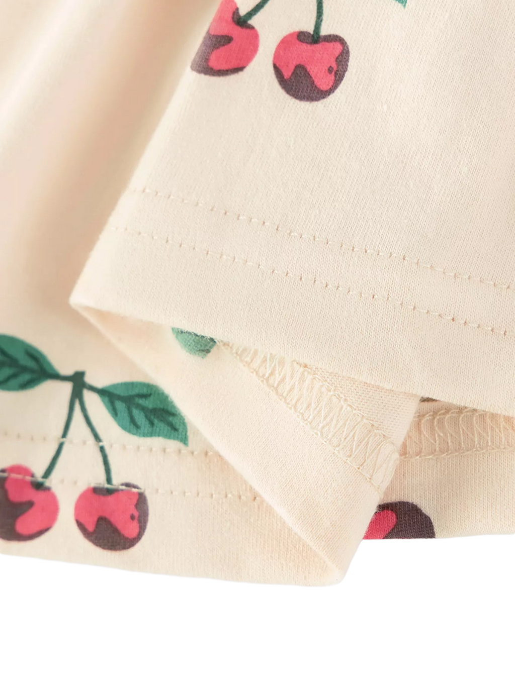 Cherry Print Ruffle Neck Dress
