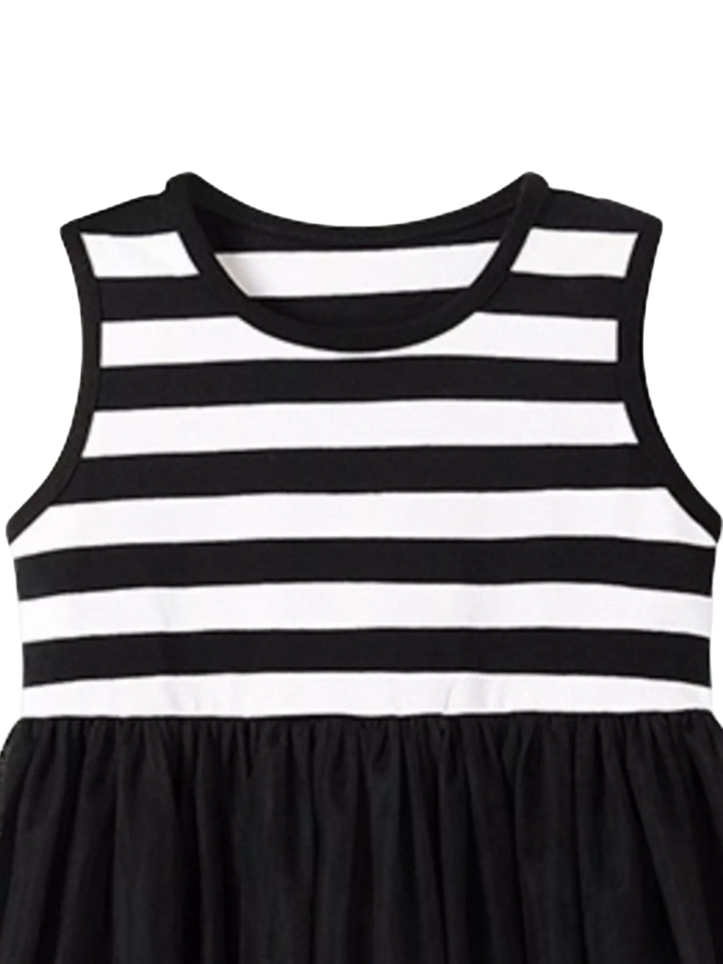 Striped Sleeveless Tulle Dress