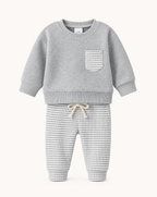 Baby Striped Pocket Sweatshirt and Pants Set