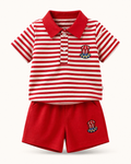 Baby  Patriotic Striped Polo and Shorts Set