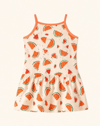 Kids Watermelon Print Bow Sundress